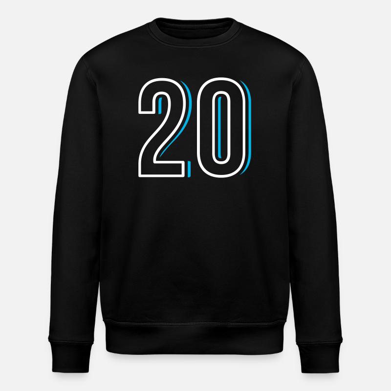 Nummer 20 - Zwanzig - Stanley/Stella Unisex Bio-Sweatshirt ROLLER - Schwarz