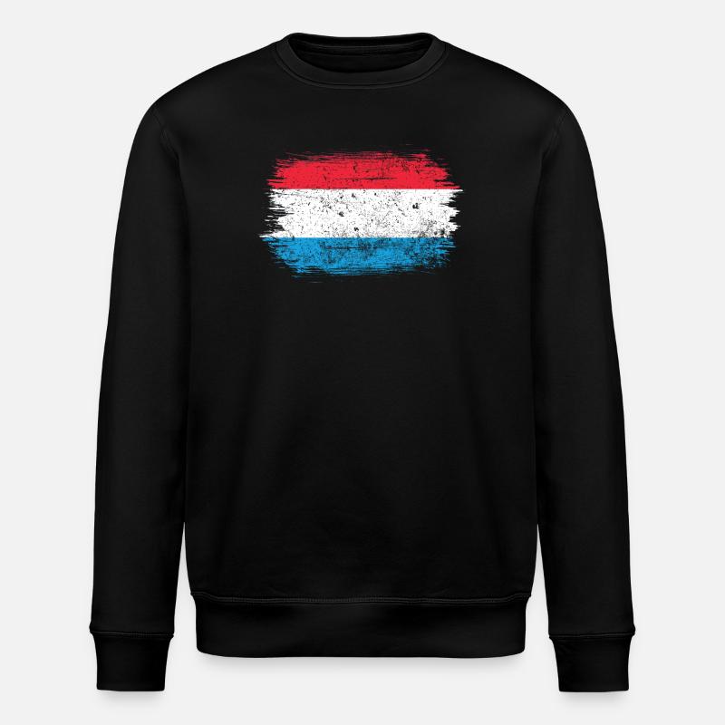 Brushstroke Dutch Flag - Stanley/Stella ROLLER Unisex Organic Sweatshirt - black
