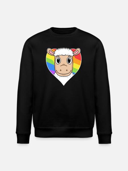 Schaf Lgbt Regenbogen Farben - Stanley/Stella Unisex Bio-Sweatshirt ROLLER - Schwarz
