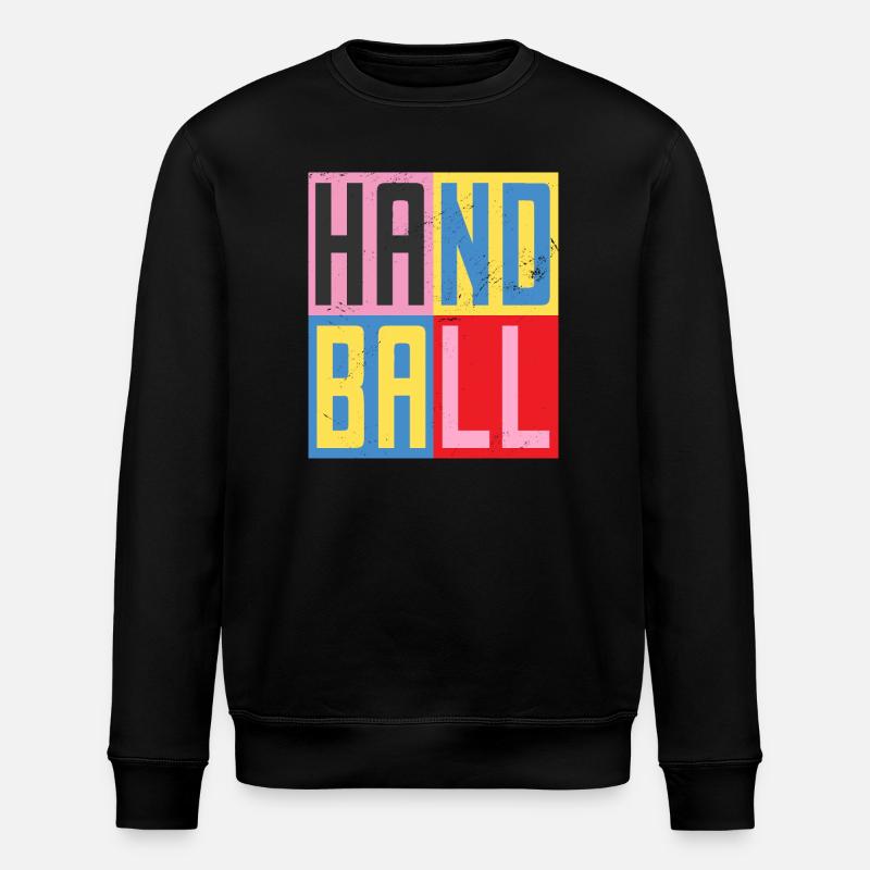 handball design - Stanley/Stella ROLLER Unisex Organic Sweatshirt - black