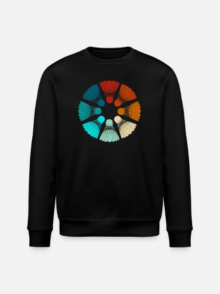 Badminton - Federbälle bunt - Stanley/Stella Unisex Bio-Sweatshirt ROLLER - Schwarz