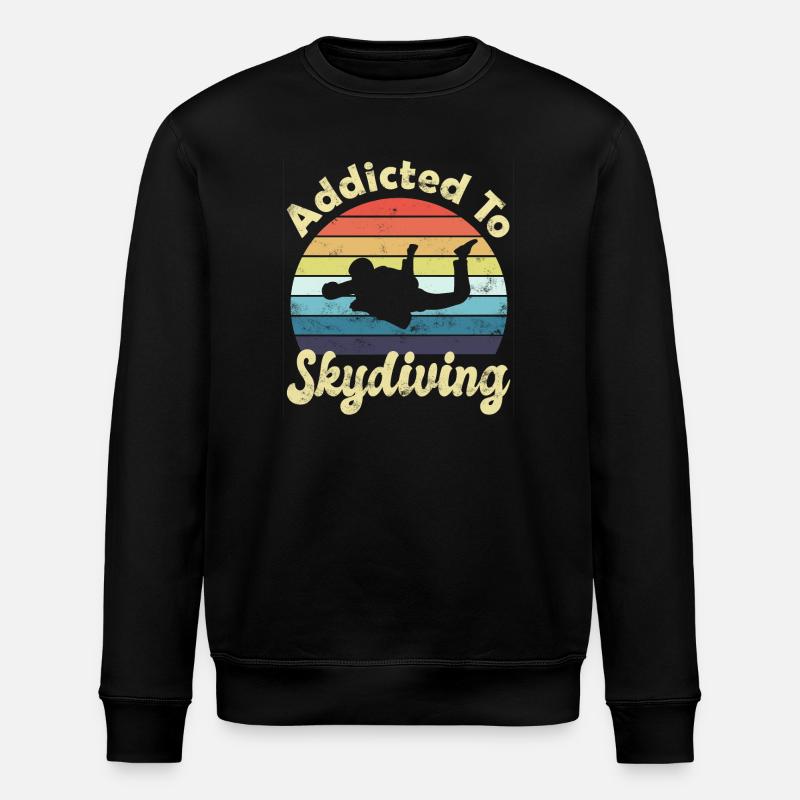 Skydiving Skydivers - Stanley/Stella ROLLER Unisex Organic Sweatshirt - black