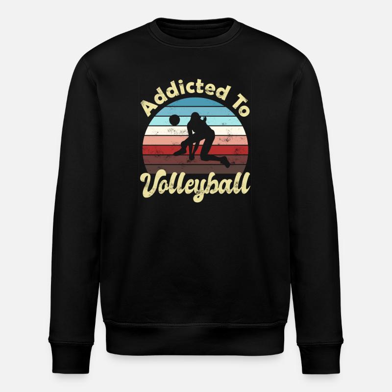 Volleyball - Stanley/Stella ROLLER Unisex Organic Sweatshirt - black