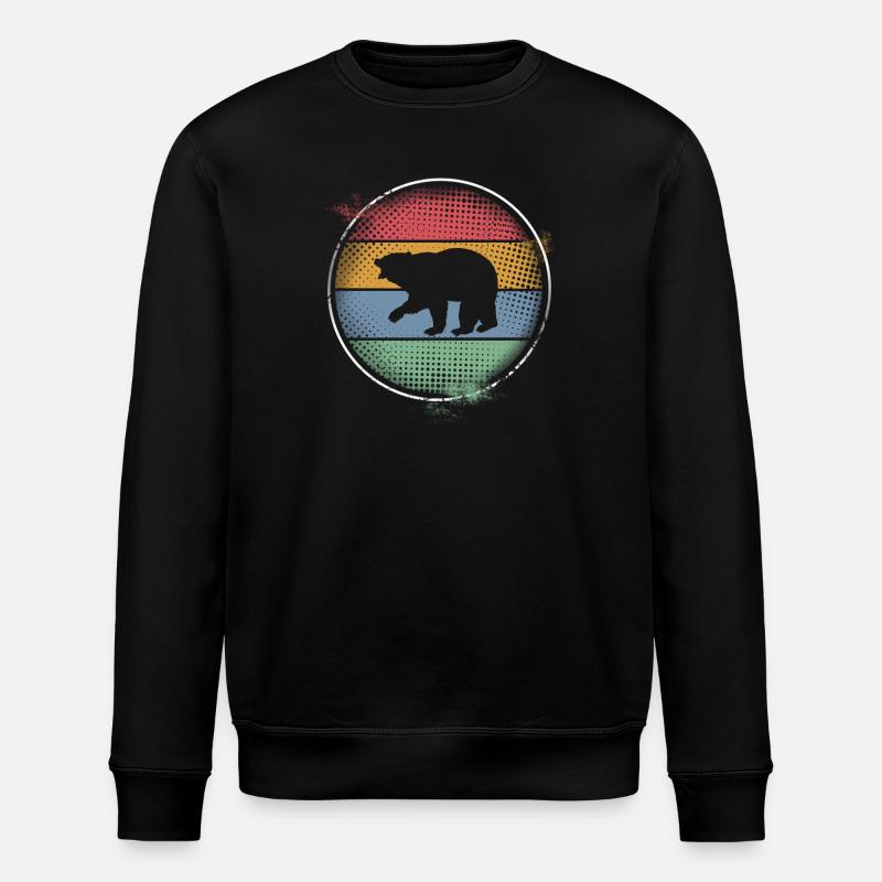 Bear - Stanley/Stella ROLLER Unisex Organic Sweatshirt - black