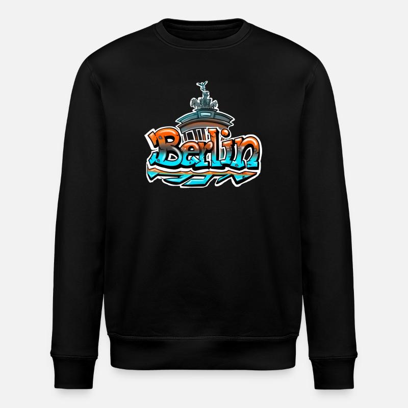 Berlin Graffiti Lettering - Stanley/Stella ROLLER Unisex Organic Sweatshirt - black