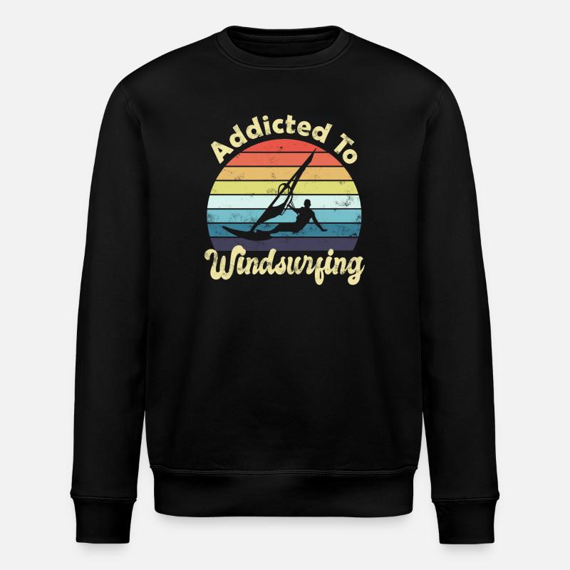 Windsurfing Windsurfer - Stanley/Stella ROLLER Unisex Organic Sweatshirt - black