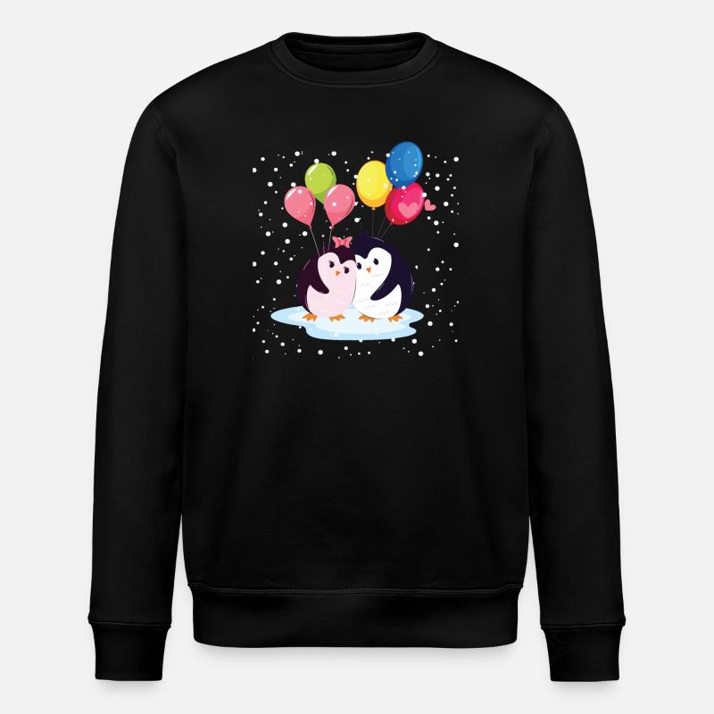 Pingouins avec ballons - Sweat bio ROLLER Stanley/Stella Unisexe - noir