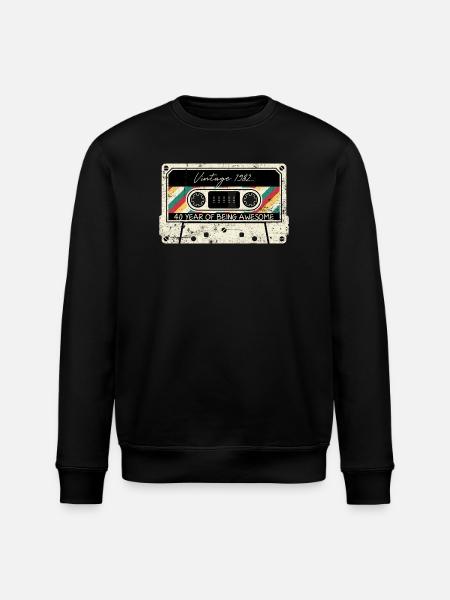 Millésime 1982 Cassette 40ème - Sweat bio ROLLER Stanley/Stella Unisexe - noir