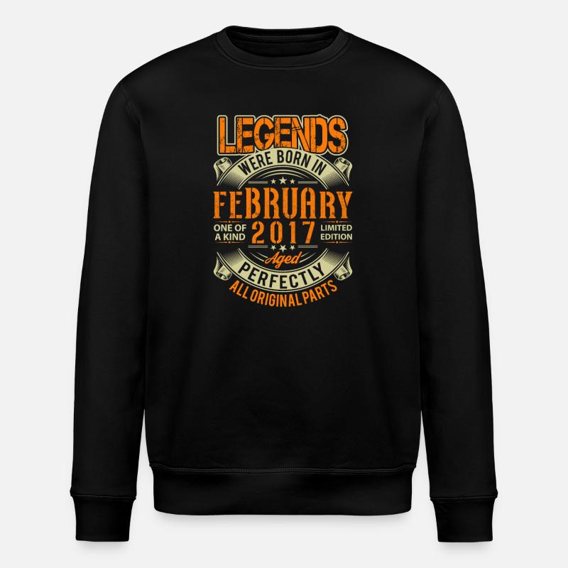 Légende d’anniversaire de février 2017 - Sweat bio ROLLER Stanley/Stella Unisexe - noir