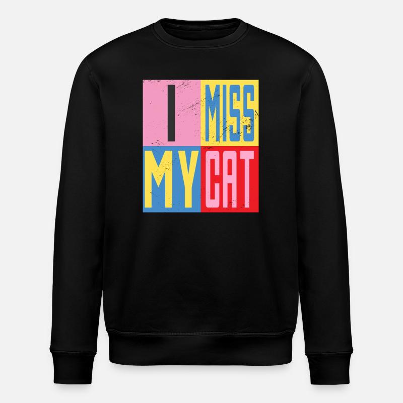 Mon chat me manque - Sweat bio ROLLER Stanley/Stella Unisexe - noir