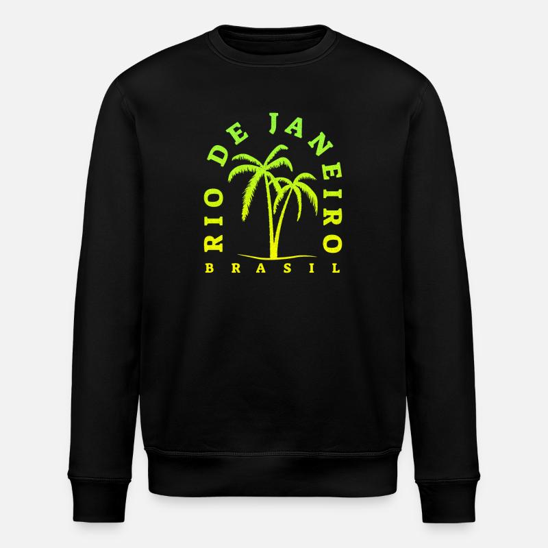 Rio Palm Neon Brasil - Sweat bio ROLLER Stanley/Stella Unisexe - noir