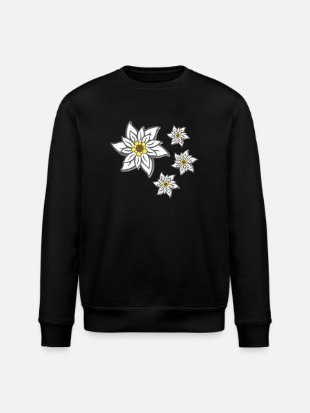 volksfeste frau, traditionelles blumenmuster - Stanley/Stella Unisex Bio-Sweatshirt ROLLER - Schwarz