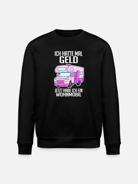 Wohnmobil Wohnwagen Campen Camping - Stanley/Stella Unisex Bio-Sweatshirt ROLLER - Schwarz
