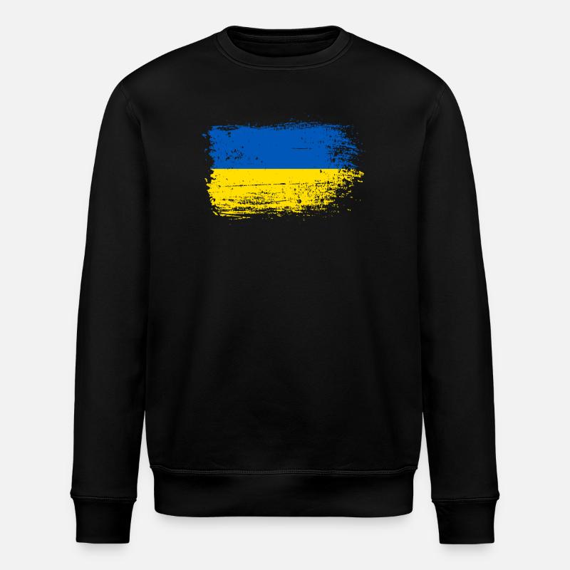 Hinweis Pinselstrich Ukraine - Stanley/Stella Unisex Bio-Sweatshirt ROLLER - Schwarz