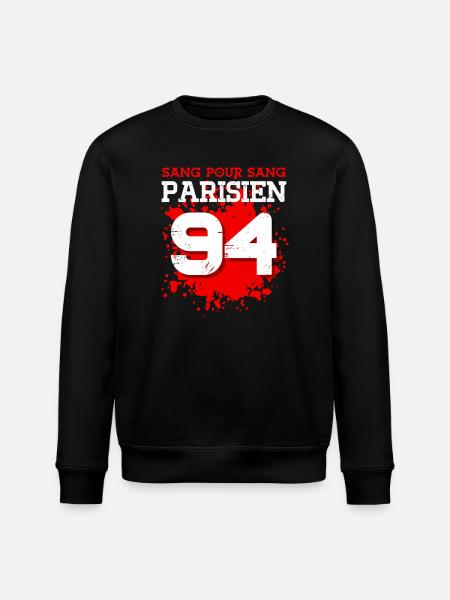 Sang Pour Sang Parisien - 94 - Sweat bio ROLLER Stanley/Stella Unisexe - noir