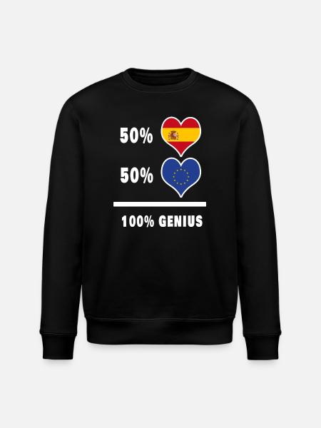 Europe and Spain genius / gift - Stanley/Stella ROLLER Unisex Organic Sweatshirt - black