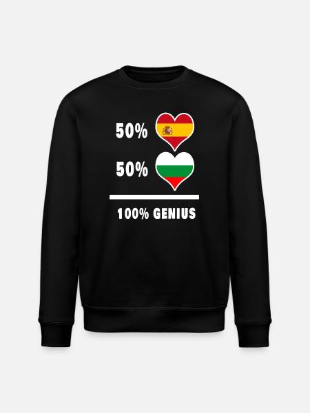 Bulgaria and Spain genius / gift - Stanley/Stella ROLLER Unisex Organic Sweatshirt - black