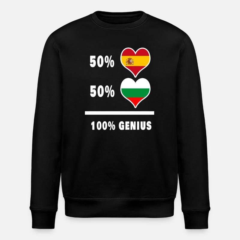 Bulgaria and Spain genius / gift - Stanley/Stella ROLLER Unisex Organic Sweatshirt - black