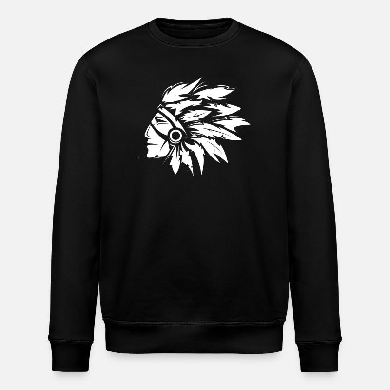 Chef indien Illustration Art graphique - Sweat bio ROLLER Stanley/Stella Unisexe - noir