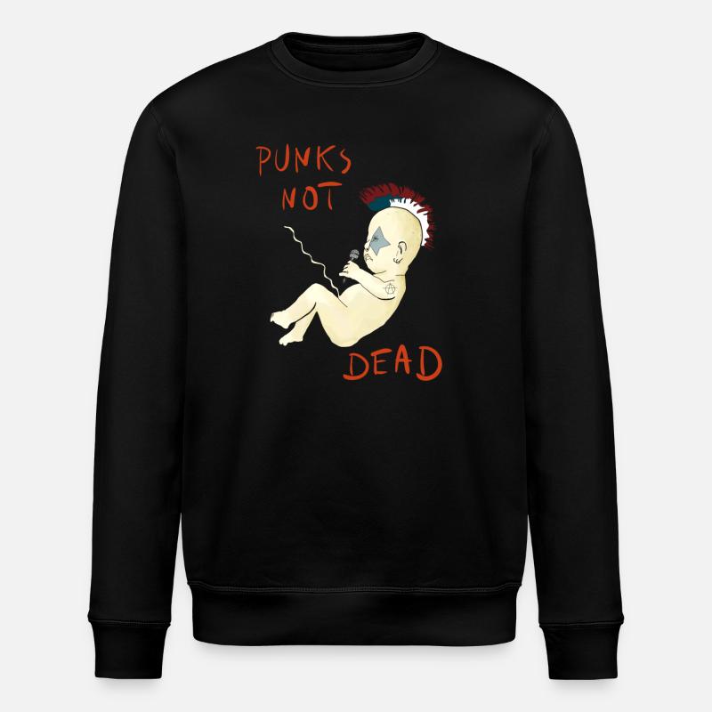 Punks Not Dead - Stanley/Stella ROLLER Unisex Organic Sweatshirt - black