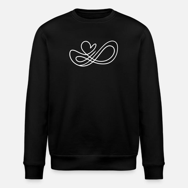 Unendlich Herz Liebe - Stanley/Stella Unisex Bio-Sweatshirt ROLLER - Schwarz