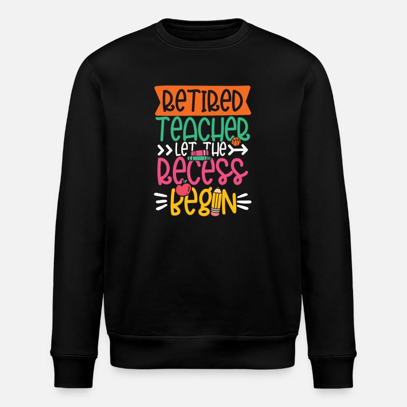 Ruheständler Lehrer Freiheit Design - Stanley/Stella Unisex Bio-Sweatshirt ROLLER - Schwarz