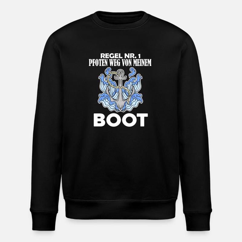 Motorboot Kapitän Boot - Regel - Stanley/Stella Unisex Bio-Sweatshirt ROLLER - Schwarz