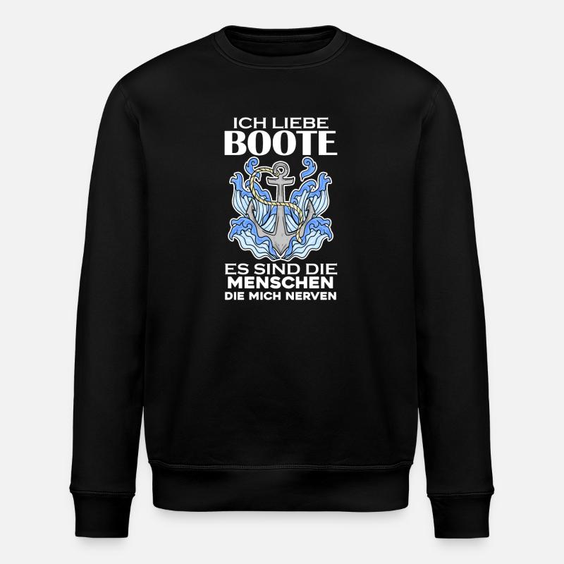 Motorboot Kapitän Boot - Stanley/Stella Unisex Bio-Sweatshirt ROLLER - Schwarz