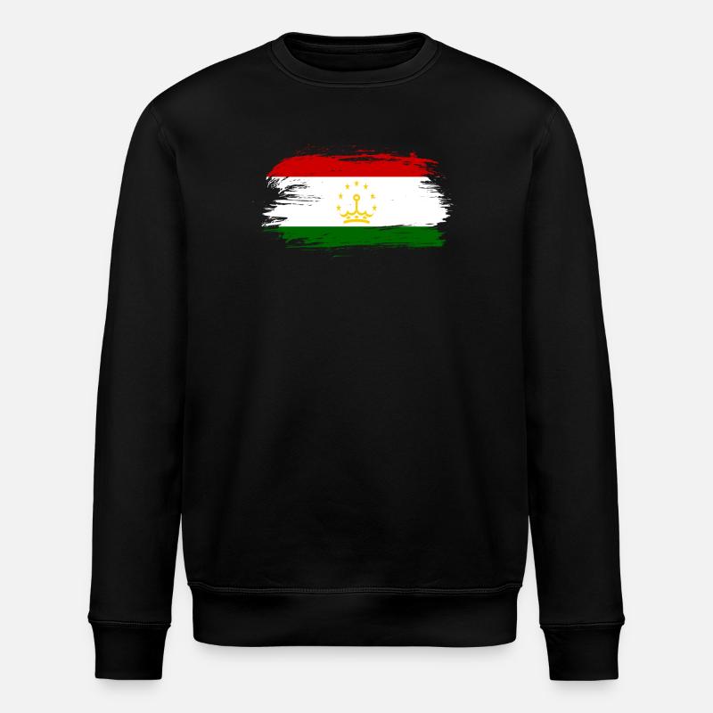 Tadschikistan Flagge - Stanley/Stella Unisex Bio-Sweatshirt ROLLER - Schwarz