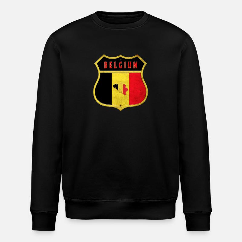 Belgique Armoiries Drapeaux Design - Sweat bio ROLLER Stanley/Stella Unisexe - noir