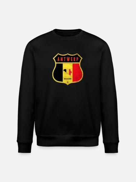 Antwerpia Belgia Herb Flagi Design - Ekologiczna bluza typu unisex Stanley/Stella ROLLER - czarny