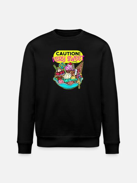 Chocolate Sweets Dessert Candy Statement - Stanley/Stella ROLLER Unisex Organic Sweatshirt - black