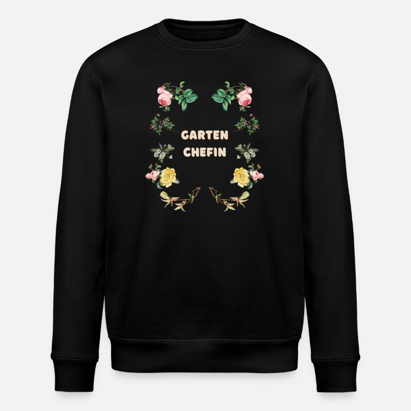 Garten Chefin Blumen Design - Stanley/Stella Unisex Bio-Sweatshirt ROLLER - Schwarz