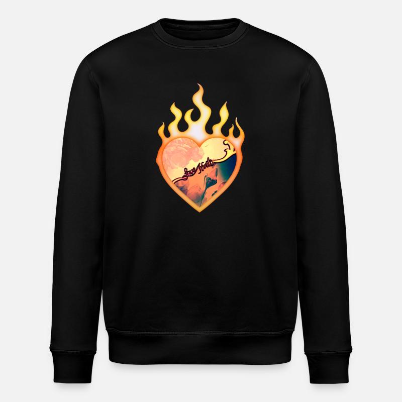 wunderbares Blumendesign - Stanley/Stella Unisex Bio-Sweatshirt ROLLER - Schwarz