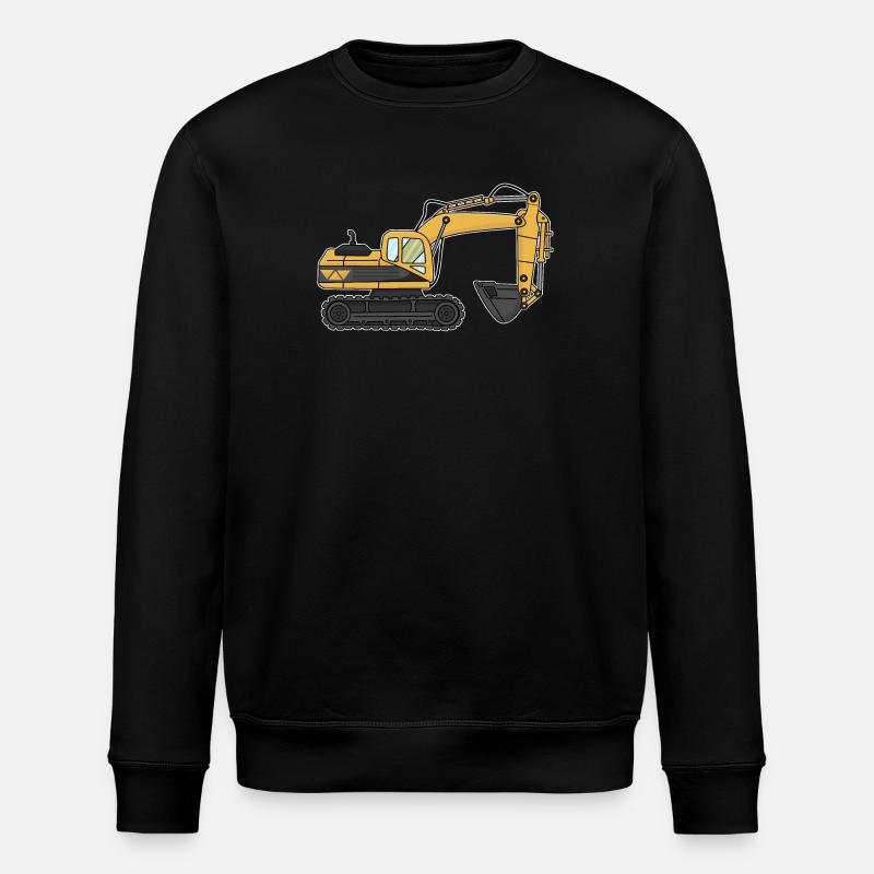Bagger, Baustelle - Stanley/Stella Unisex Bio-Sweatshirt ROLLER - Schwarz