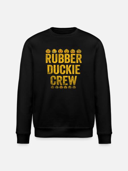 Rubber Duck Rubber Duckie Crew - Stanley/Stella ROLLER Unisex Organic Sweatshirt - black