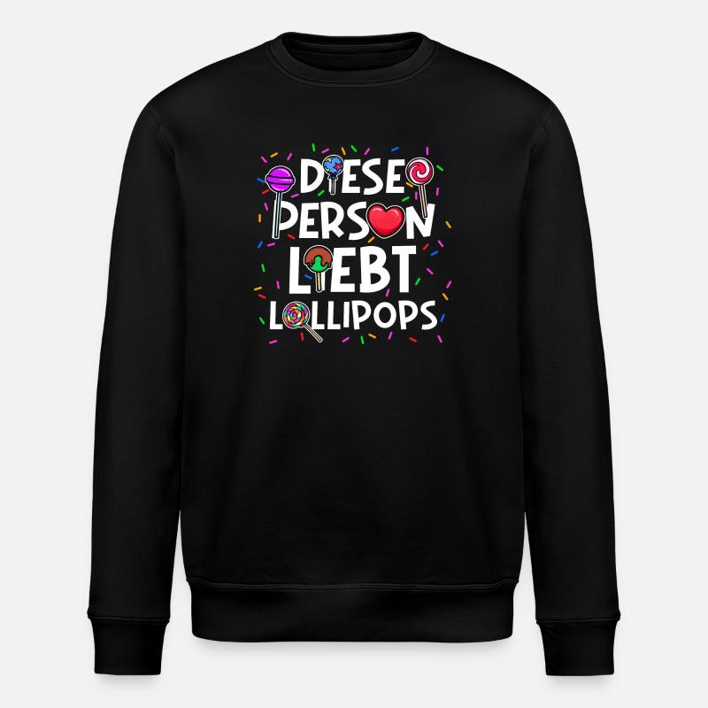 Schokolade Süßigkeiten Herz Bonbon Statement - Stanley/Stella Unisex Bio-Sweatshirt ROLLER - Schwarz
