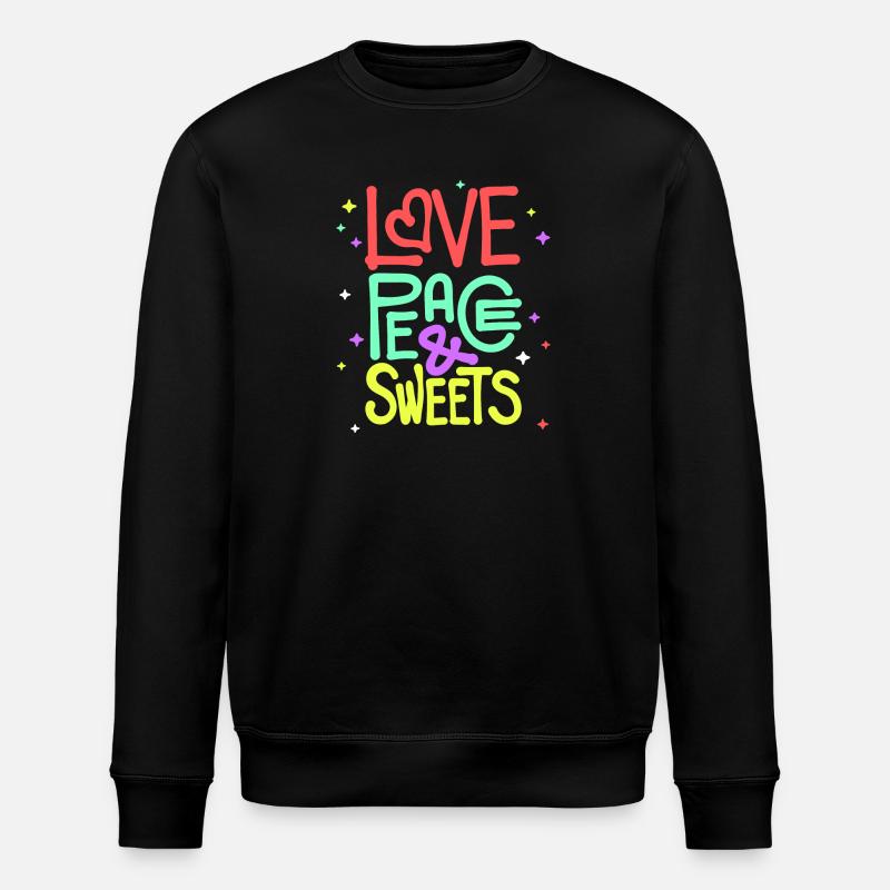 Süßigkeiten Statement Nachspeise Naschkatzen - Stanley/Stella Unisex Bio-Sweatshirt ROLLER - Schwarz
