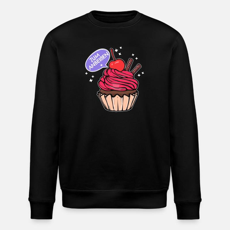 Süßigkeiten Statement Backen Cupcake Naschen - Stanley/Stella Unisex Bio-Sweatshirt ROLLER - Schwarz