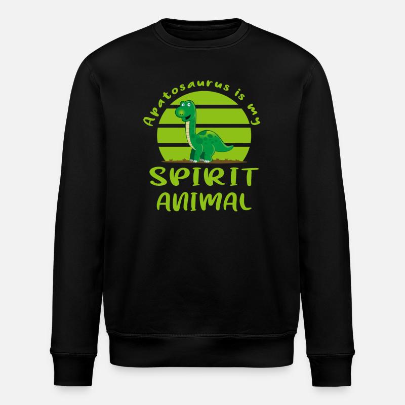Apatosaurus - Stanley/Stella ROLLER Unisex Organic Sweatshirt - black