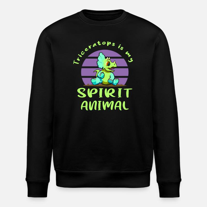 Triceratops - Stanley/Stella Unisex Bio-Sweatshirt ROLLER - Schwarz
