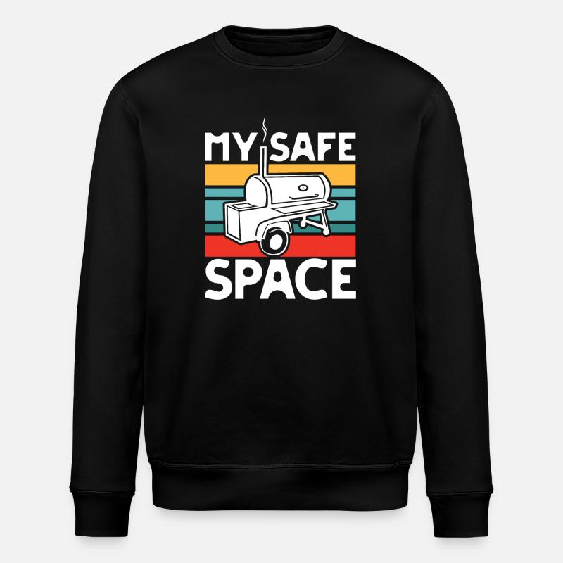 Mein Sicherer Grillplatz - Stanley/Stella Unisex Bio-Sweatshirt ROLLER - Schwarz