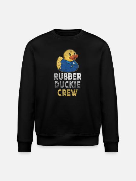 Rubber Duck Rubber Duckie Crew - Stanley/Stella ROLLER Unisex Organic Sweatshirt - black