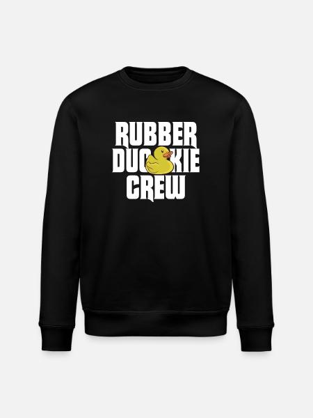 Rubber Duck Rubber Duckie Crew - Stanley/Stella ROLLER Unisex Organic Sweatshirt - black
