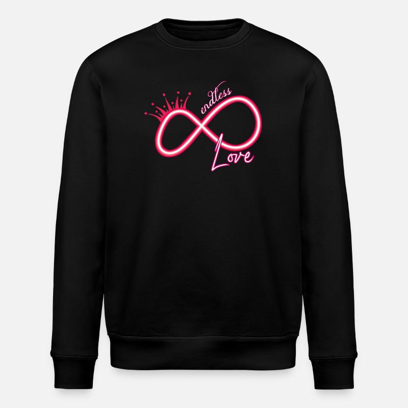 Unendlichkeitszeichen neon endless love - Stanley/Stella Unisex Bio-Sweatshirt ROLLER - Schwarz