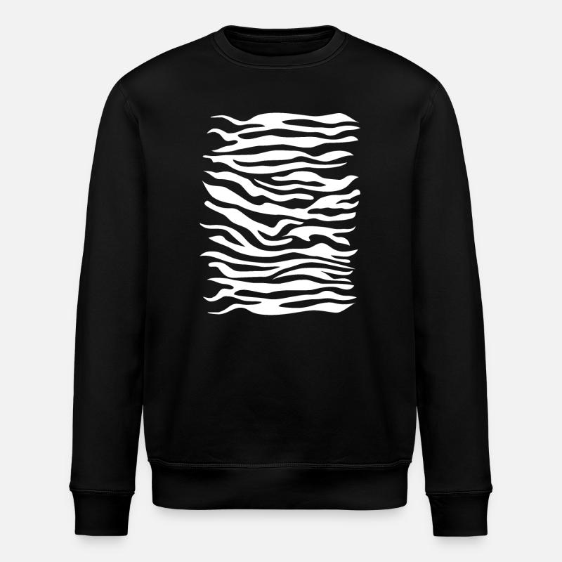 Zebra Muster weiss - Stanley/Stella Unisex Bio-Sweatshirt ROLLER - Schwarz