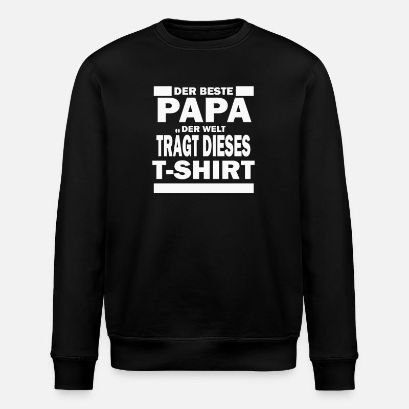 Der Beste Papa - Stanley/Stella Unisex Bio-Sweatshirt ROLLER - Schwarz