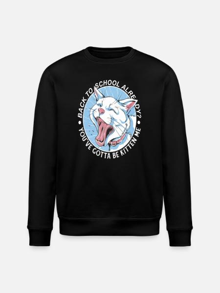 School Dog Circle Logo - Stanley/Stella ROLLER Unisex Organic Sweatshirt - black