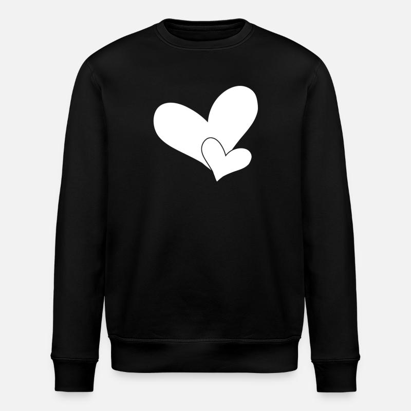 Cœurs - Sweat bio ROLLER Stanley/Stella Unisexe - noir