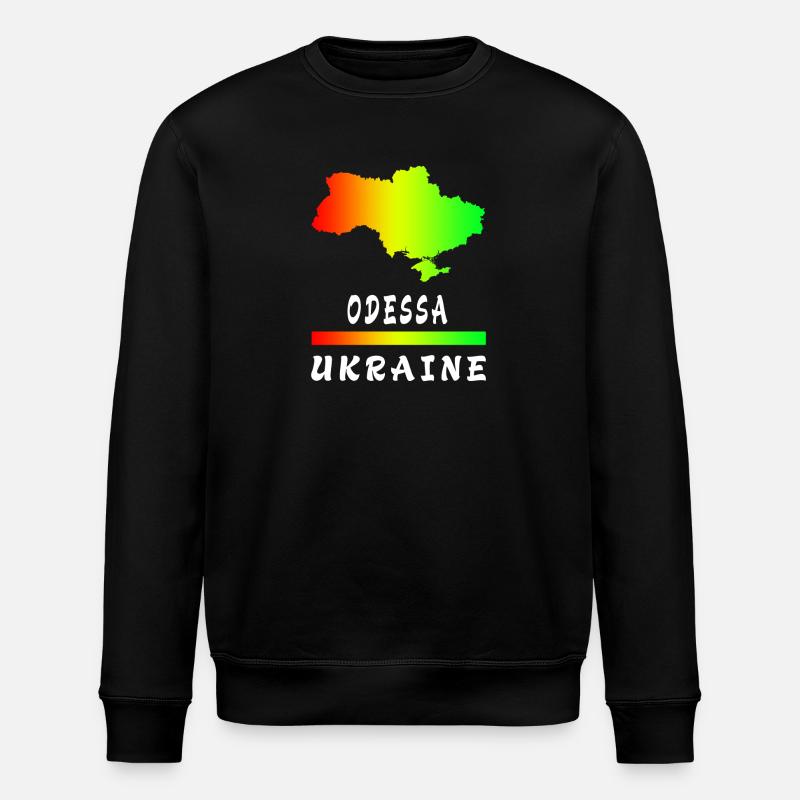 Odessa Ukraine rainbow design - Stanley/Stella ROLLER Unisex Organic Sweatshirt - black